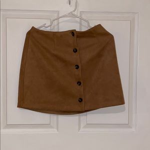 Suede skirt